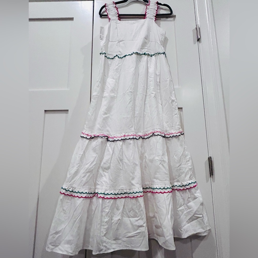 New! Ann Taylor Loft Long, Strappy Cotton Dress with Lining